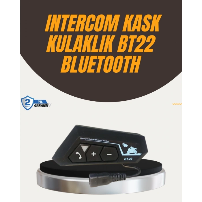 Mey İthalat® Su Geçirmez BT22 Bluetooth Kask Kulaklığı GPS ve Müzik Uyumlu