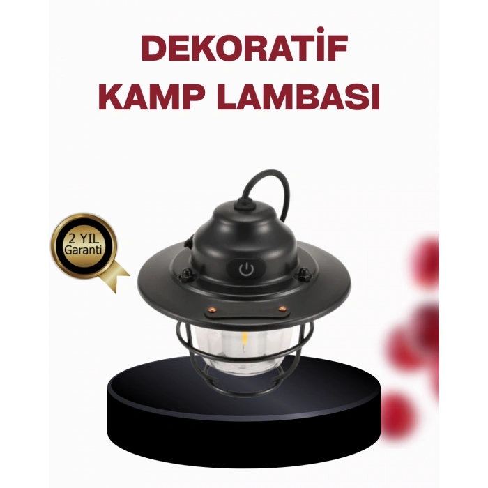 Mey İthalat® Su Geçirmez Taşınabilir Çadır Gece Lambası