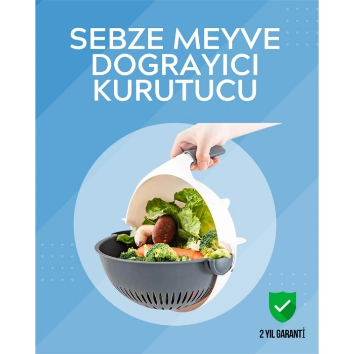 Mey İthalat® Süzgeçli Hazneye Sahip Çok Amaçlı Rende ve Dilimleyici