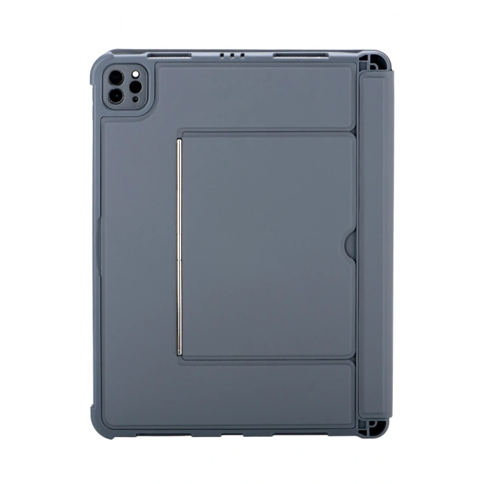 Mey İthalat®   T5510D iPad Pro 13 (2024) Kılıf Palermo Ledli Klavyeli Standlı Tablet Kılıfı - Siyah