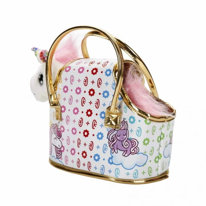Mey İthalat® Taşıma Çantalı Peluş Unicorn Lou Lou