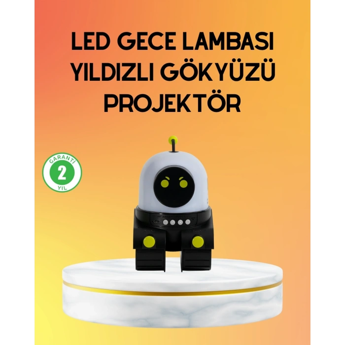 Mey İthalat® Taşınabilir Lityum Bataryalı Led Gece Lambası ve Projektör