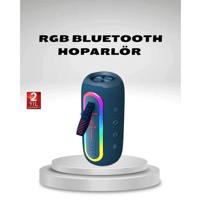 Mey İthalat® Taşınabilir Mini Bluetooth Hoparlör Güçlü Ses ve Şık Kırmızı Tasarım