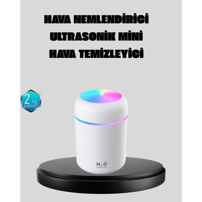 Mey İthalat® Taşınabilir USB Mini Nemlendirici – LED Aydınlatmalı, Çift Püskürtme Modu