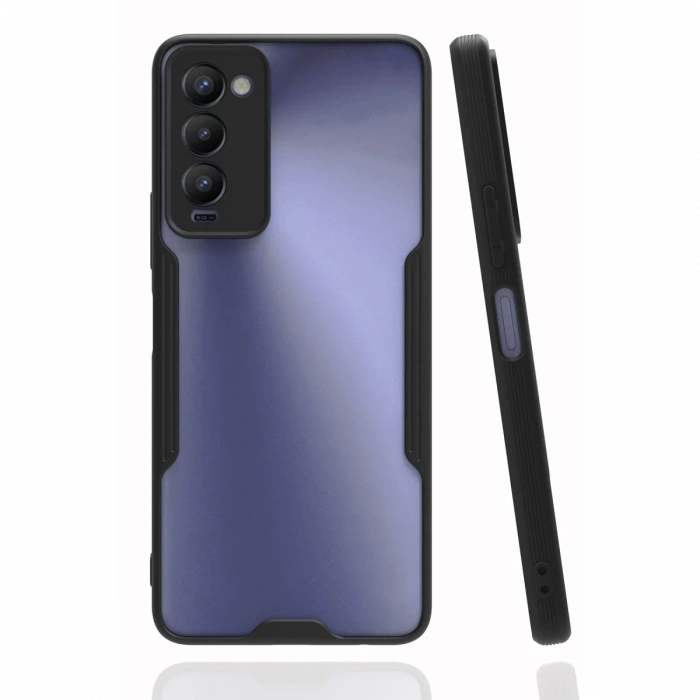 Mey İthalat®  Tecno Camon 18 Kılıf Platin Silikon - Siyah