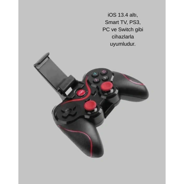 Mey İthalat® Telefon, Tablet ve PC İçin Çok Fonksiyonlu Bluetooth Gamepad
