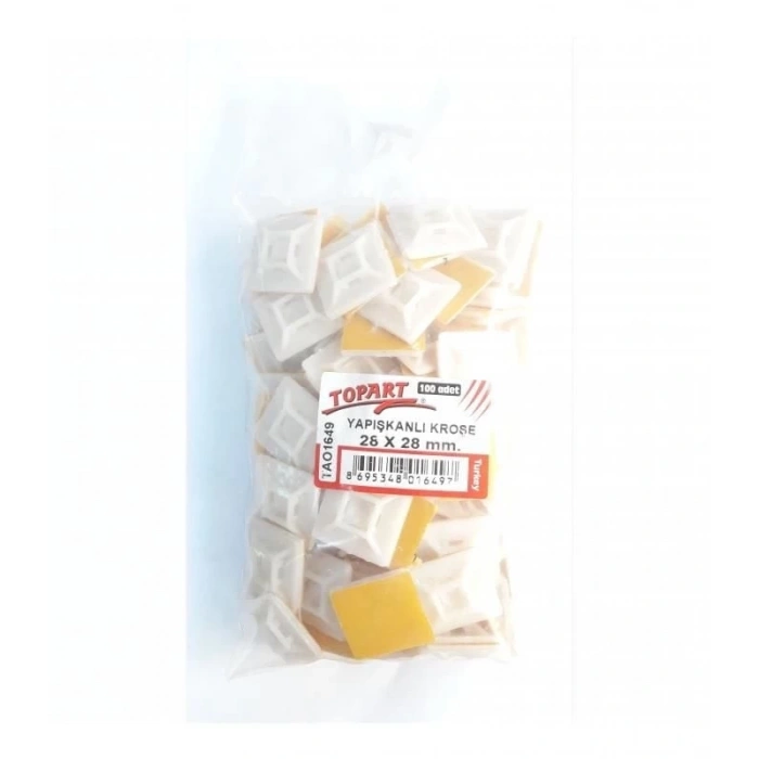 Mey İthalat® Topart 01649 28X28 Yapışkan Kroşe (100 Adet)