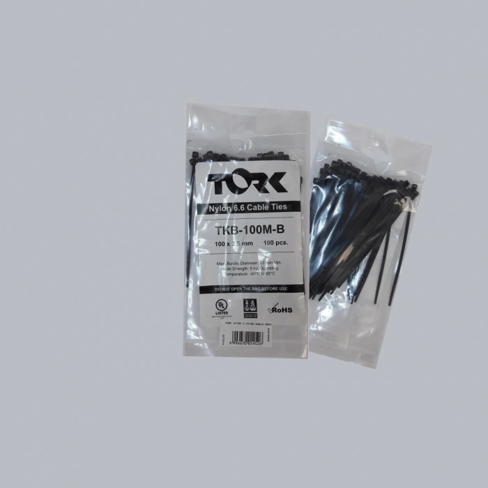 Mey İthalat® Tork Siyah Kablo Bağı 2,5X100