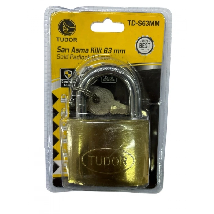 Mey İthalat® Tudor 63 mm Sarı Asma Kilit