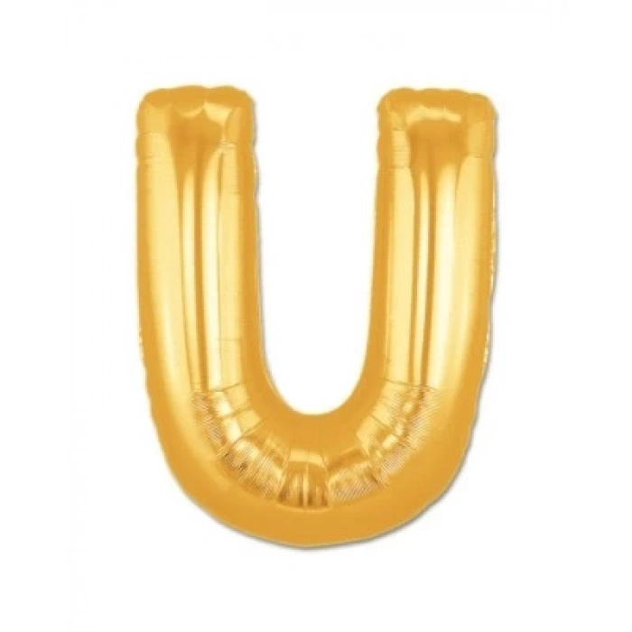 Mey İthalat® U Harf Folyo Balon Altın Renk  40 inç