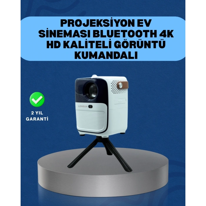Mey İthalat® Ultra HD Çözünürlüklü Taşınabilir Projektör – 1920x1080 Piksel Görüntü Kalitesi