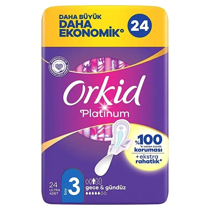 Mey İthalat®   Ultra Platinum Gece Ped 24Lü
