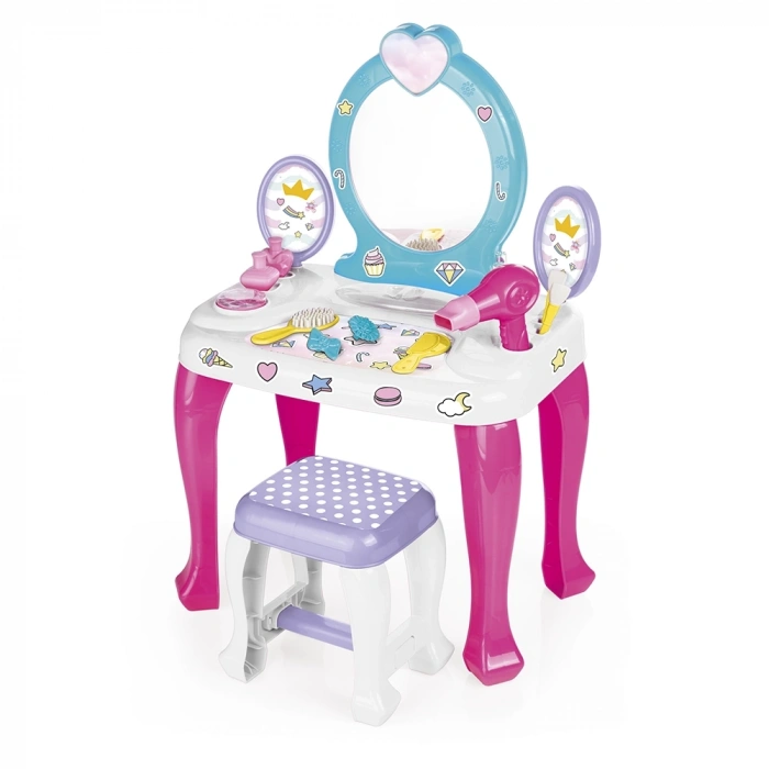 Mey İthalat®  Unicorn Makyaj Masası ve Tabure Seti