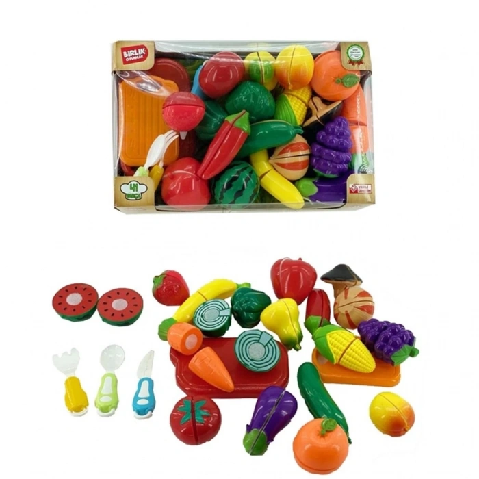 Mey İthalat® URT007-KUTU-3 41 PCS KESİLEBİLEN MEYVE SEBZE MANAV