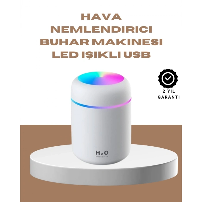 Mey İthalat® USB Girişli Taşınabilir Mini Nemlendirici 300ml Su Hazneli