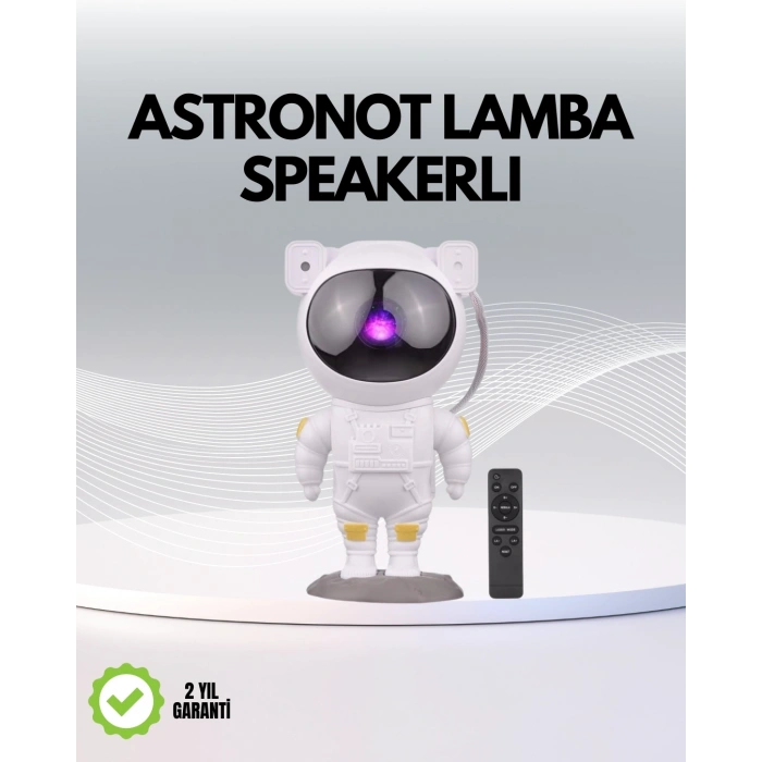 Mey İthalat® USB Güç Bağlantılı Çok Fonksiyonlu Astronot Gece Lambası