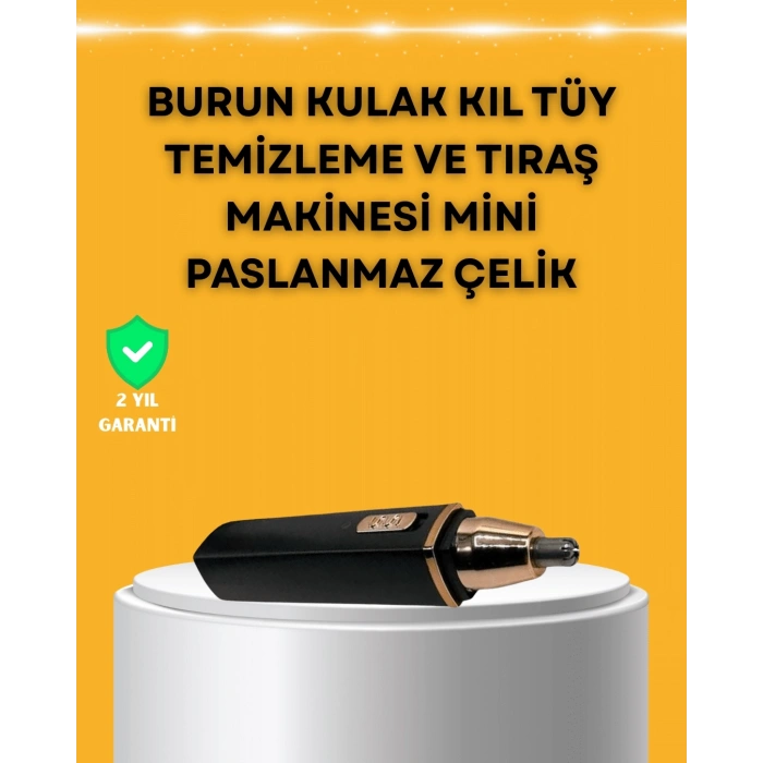 Mey İthalat® USB Şarjlı Sessiz Burun ve Kulak Kılı Temizleme Cihazı