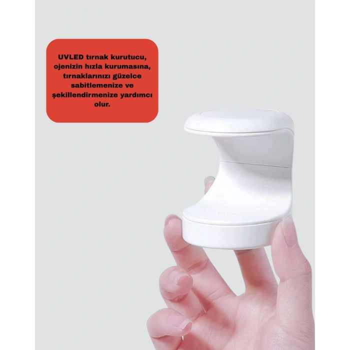 Mey İthalat® UV ve LED Jel Kurutmaya Uygun – Çift Dalga Boylu Mini Kurutucu