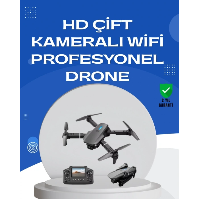 Mey İthalat® Uzaktan Kumandalı Katlanabilir Drone Yörünge Uçuşu ve Eve Dönüş Özellikli