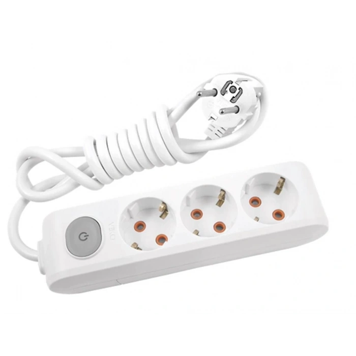 Mey İthalat® Viko Multi-let Kablolu Grup Priz 3 lü 5 Metre