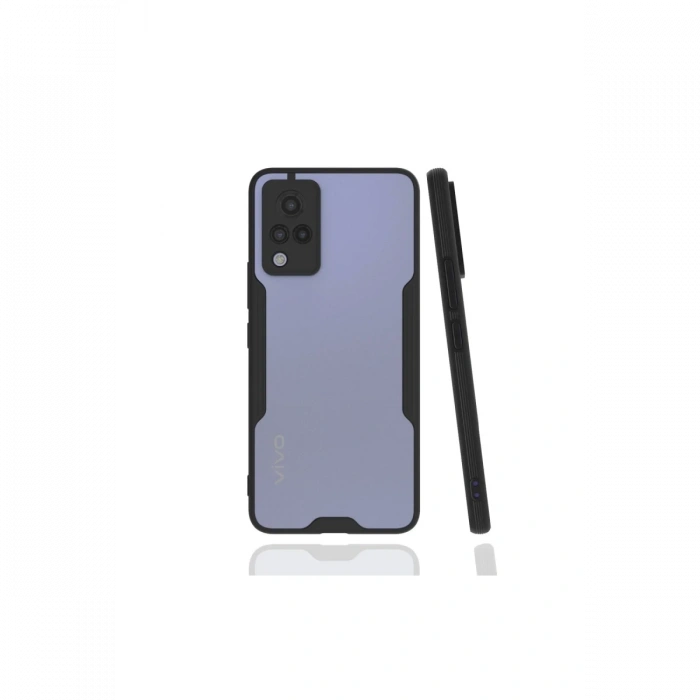 Mey İthalat®  Vivo V21 Kılıf Platin Silikon - Siyah
