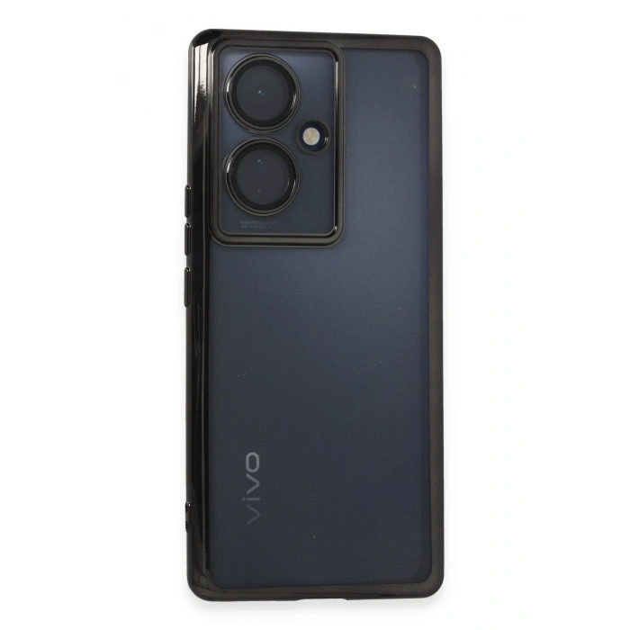 Mey İthalat®  Vivo V29 Lite Kılıf  Lensli Silikon - Siyah