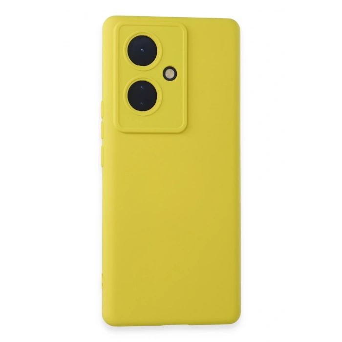 Mey İthalat®  Vivo V29 Lite Kılıf Nano içi Kadife Silikon - Sarı