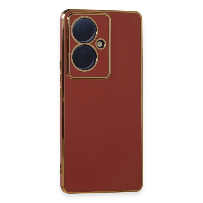 Mey İthalat®  Vivo V29 Lite Kılıf Volet Silikon - Kırmızı