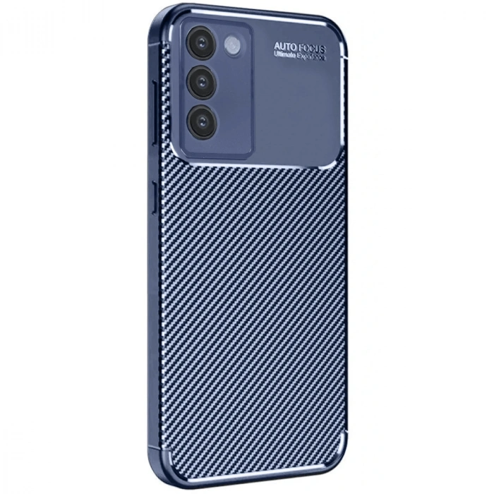 Mey İthalat®  Vivo V30 Lite 4G Kılıf Auto Focus Karbon Kapak - Lacivert