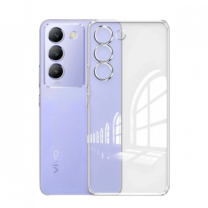 Mey İthalat®  Vivo V30 Lite 4G Kılıf Lüx Şeffaf Silikon