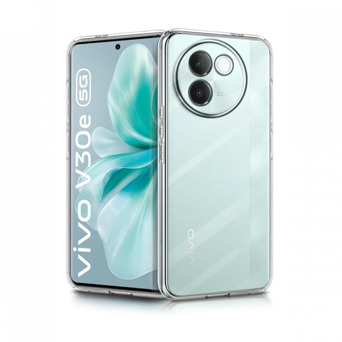 Mey İthalat®  Vivo V30e Kılıf Lüx Şeffaf Silikon