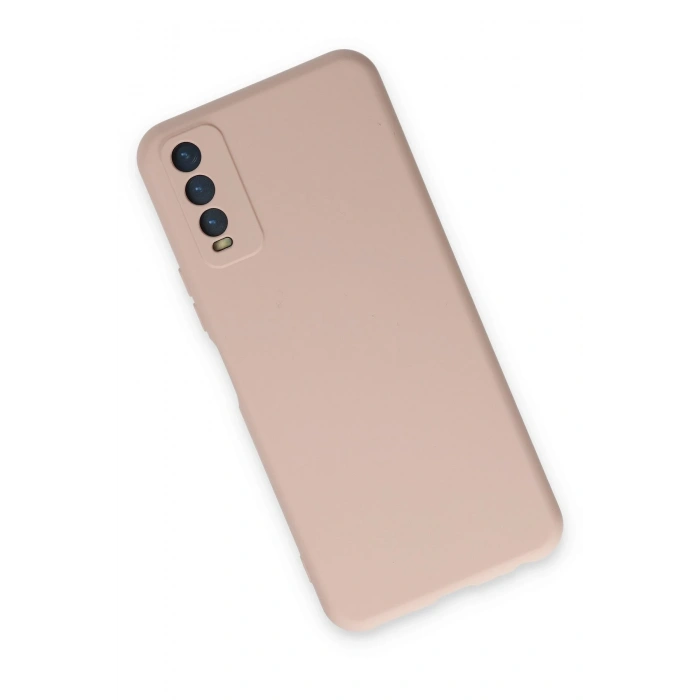 Mey İthalat®  Vivo Y11S Kılıf Nano içi Kadife Silikon - Pudra
