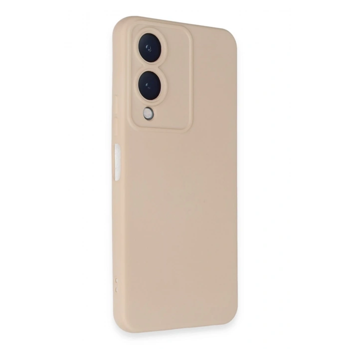 Mey İthalat®  Vivo Y17S Kılıf Nano içi Kadife Silikon - Pudra
