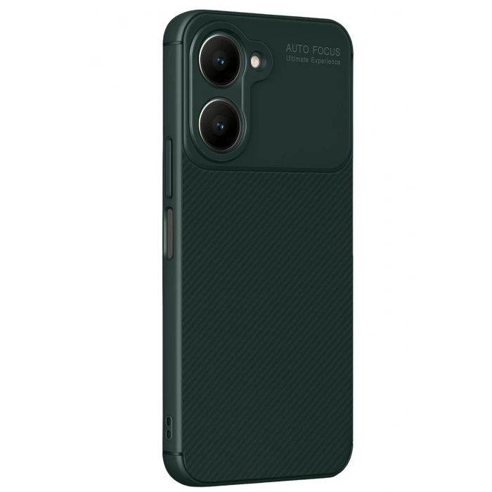 Mey İthalat®  Vivo Y18 Kılıf Auto Focus Karbon Kapak - Koyu Yeşil