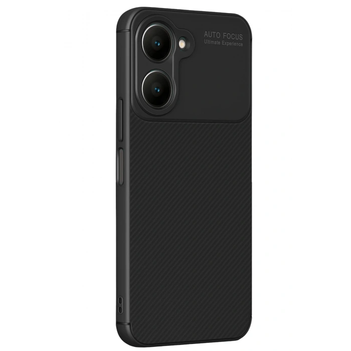 Mey İthalat®  Vivo Y18 Kılıf Auto Focus Karbon Kapak - Siyah