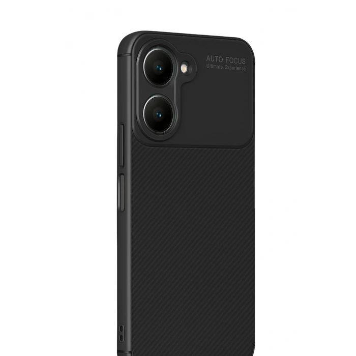Mey İthalat®  Vivo Y18 Kılıf Auto Focus Karbon Kapak - Siyah