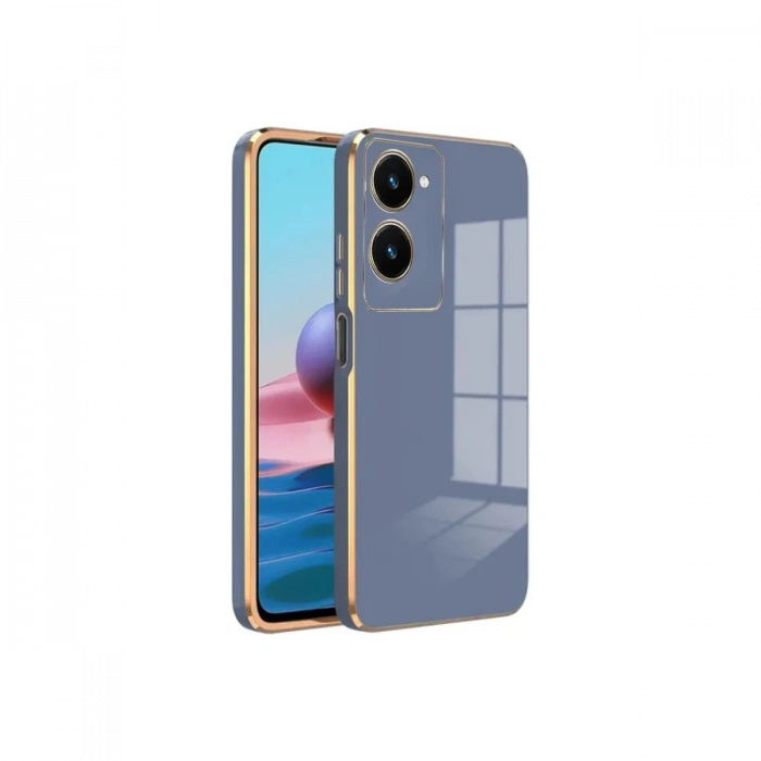 Mey İthalat®  Vivo Y18 Kılıf Volet Silikon - Mavi