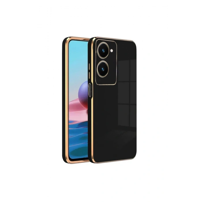 Mey İthalat®  Vivo Y18 Kılıf Volet Silikon - Siyah