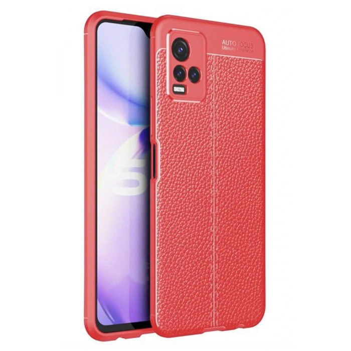 Mey İthalat®  Vivo Y21S Kılıf Auto Focus Kapak - Kırmızı