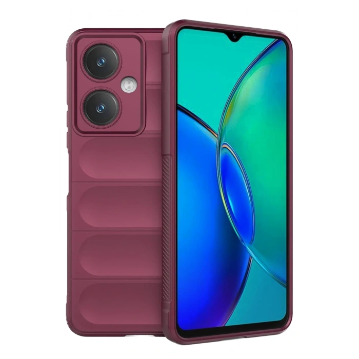 Mey İthalat®  Vivo Y27 Kılıf Optimum Silikon - Bordo