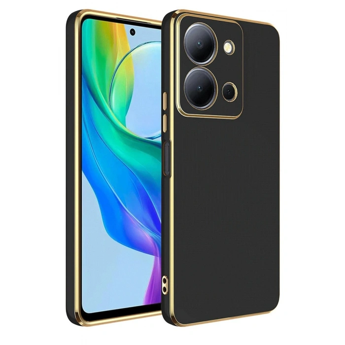 Mey İthalat®  Vivo Y36 Kılıf Volet Silikon - Siyah