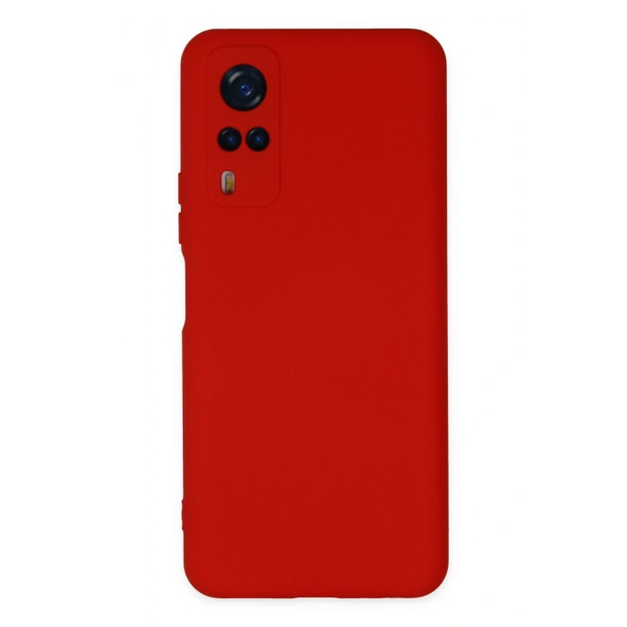 Mey İthalat®  Vivo Y53S Kılıf Nano içi Kadife Silikon - Kırmızı