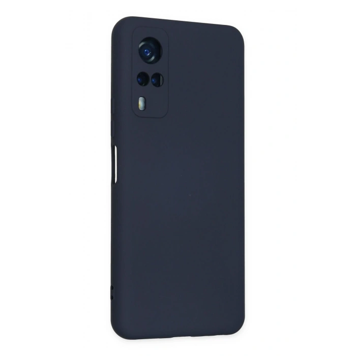 Mey İthalat®  Vivo Y53S Kılıf Nano içi Kadife Silikon - Lacivert