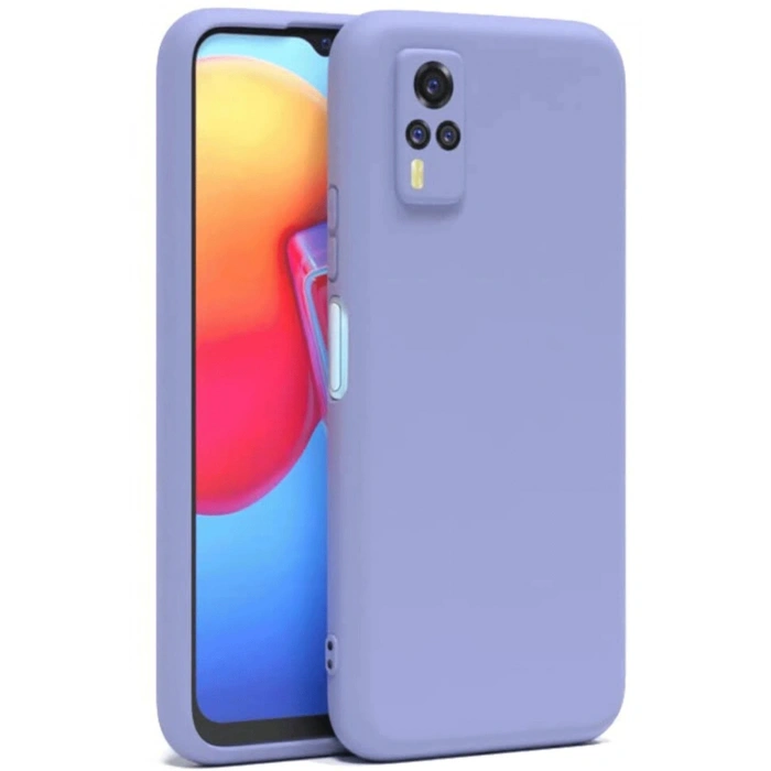 Mey İthalat®  Vivo Y53S Kılıf Nano içi Kadife Silikon - Lila