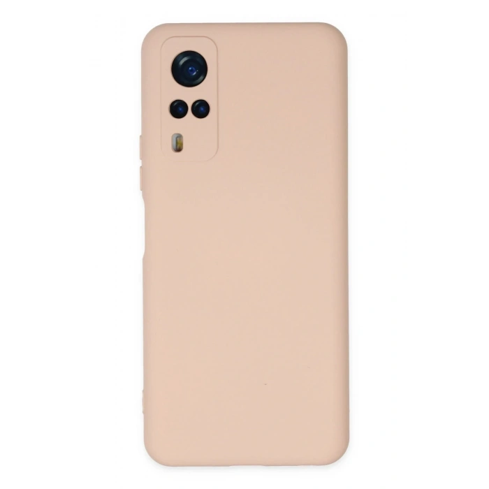Mey İthalat®  Vivo Y53S Kılıf Nano içi Kadife Silikon - Pudra