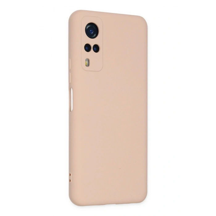 Mey İthalat®  Vivo Y53S Kılıf Nano içi Kadife Silikon - Pudra