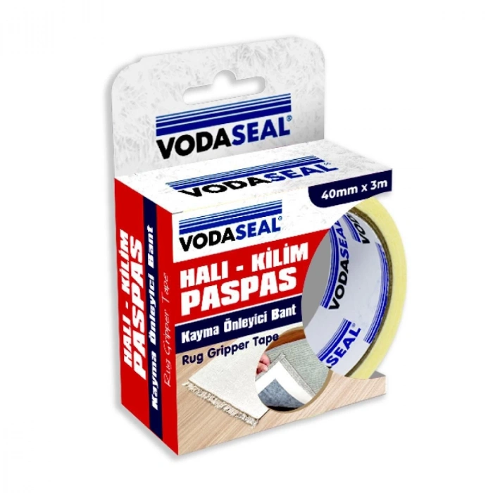 Mey İthalat® Vodaseal Halı Kayma Önleyici Bant 40 mm 3 Metre