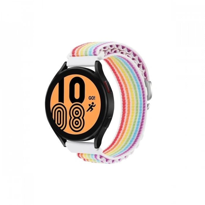 Mey İthalat®  Watch 20mm KR410 Kumaş Kordon - Gökkuşağı