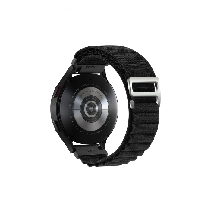 Mey İthalat®  Watch 20mm KR410 Kumaş Kordon - Siyah