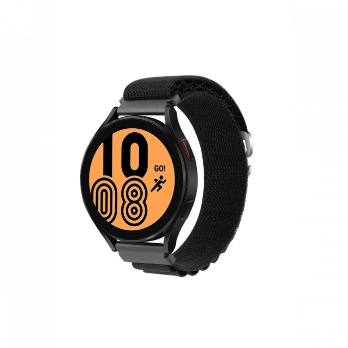 Mey İthalat®  Watch 20mm KR410 Kumaş Kordon - Siyah